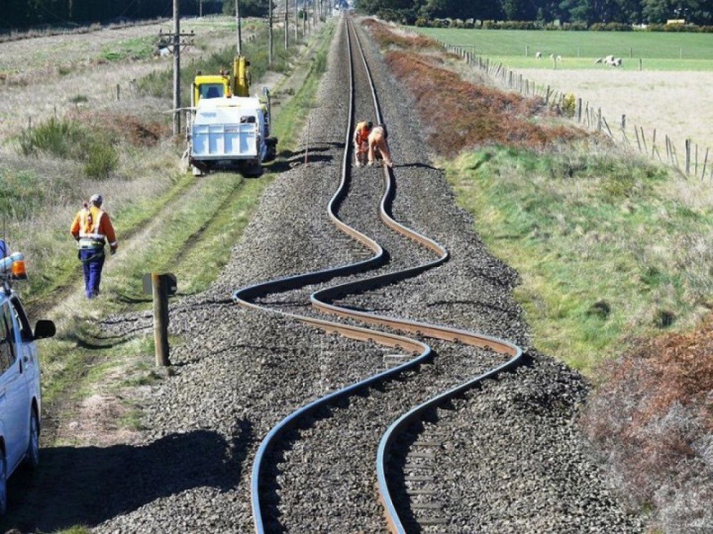 3 Railway track after the earthquake. New Zealand 2010. Photography by ipenz