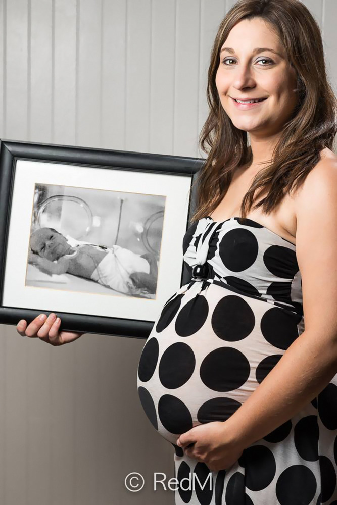 10 Tamica, born at 32 weeks (and 26 weeks pregnant at the time of the photo)