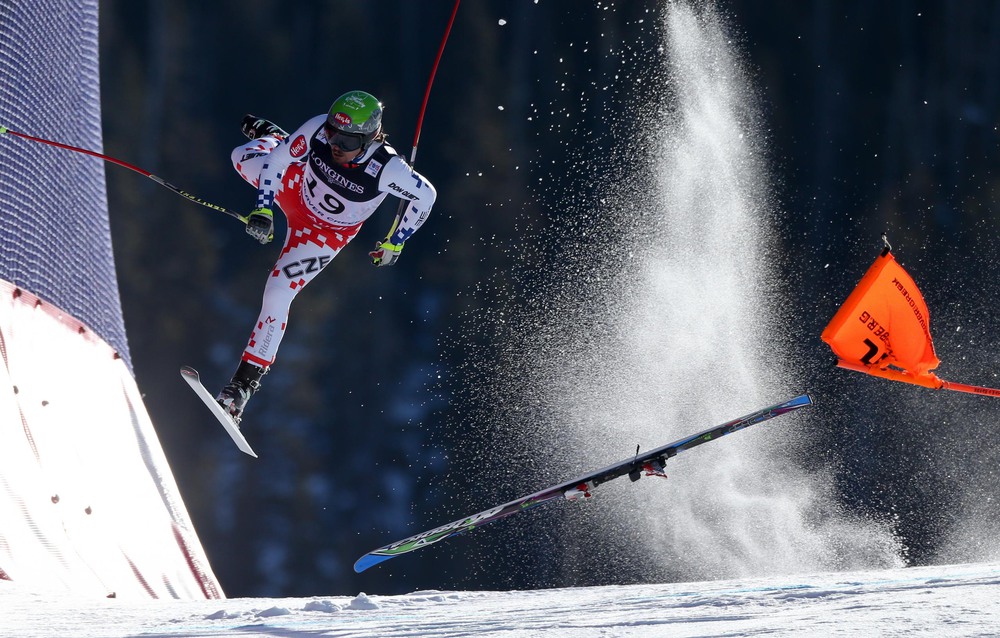 Sports category 1st place. Czech Republic's Ondrej Bank crashes during the downhill race of the Alpine Combined at the FIS World Championships in Beaver Creek, Colorado, USA.