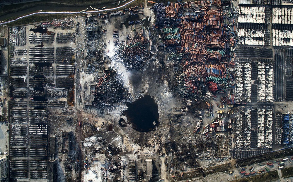 General News 3rd place. Aerial view of the destruction after the explosion in Tianjin, China.
