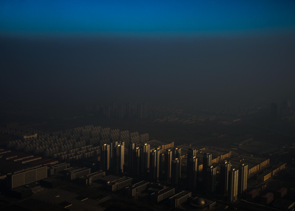 Contemporary Issues 1st place. A city in northern China shrouded in haze, Tianjin, China.