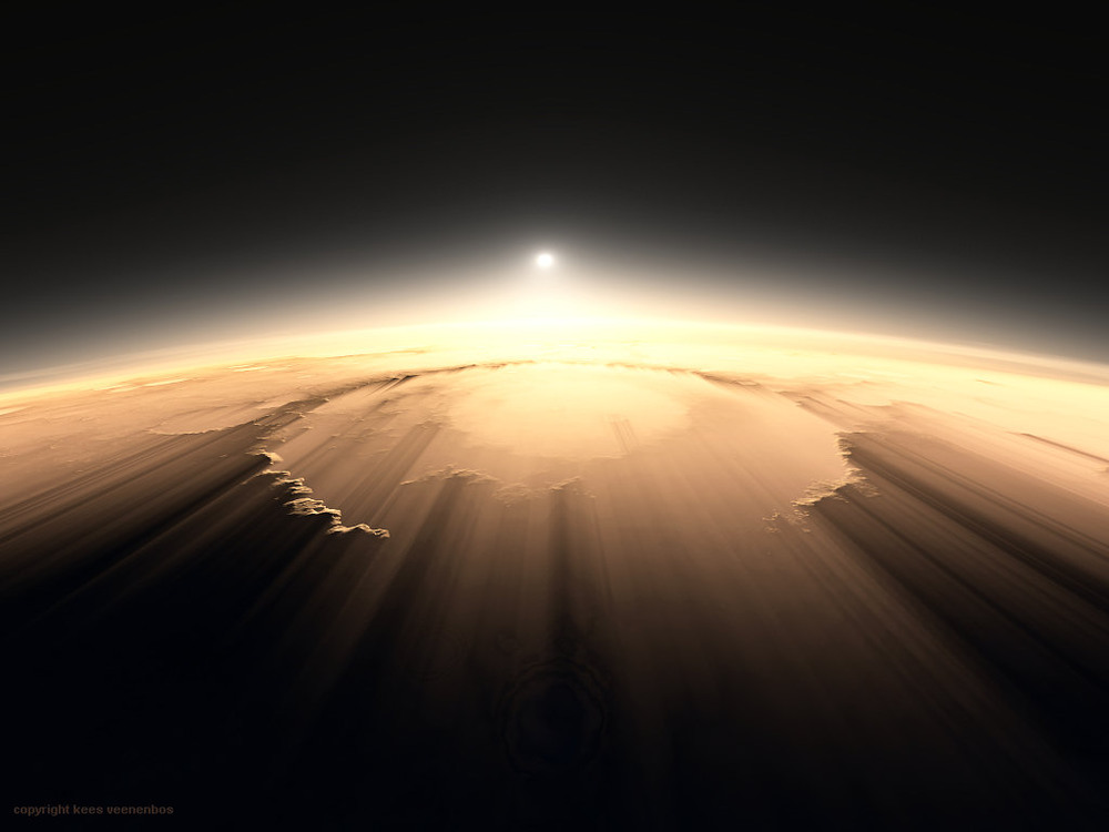 16 Planet Mars Art by Veenenbos: Schiaparelli Crater

With a low sun the light even doesn’t reach the western ridge. The Schiaparelli Crater is 450 kilometers (280 miles) in diameter. Image Credit: Data: NASA/ Art: Kees Veenenbos, www.space4case.com