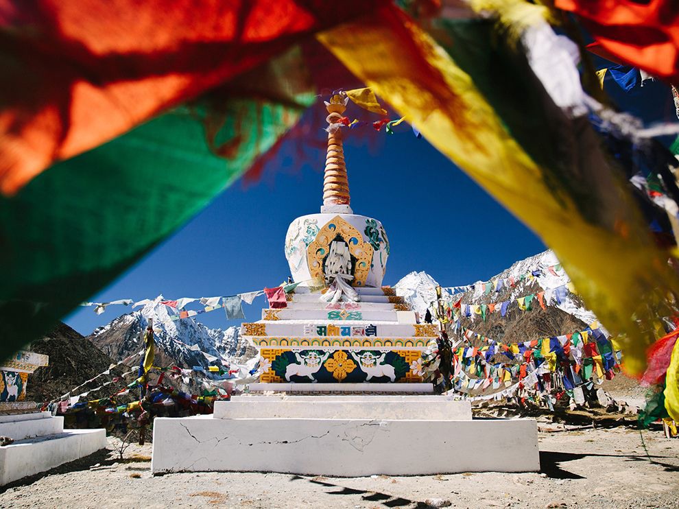 11 Local Color. Photograph by Quynh Anh Nguyen. Buddhist prayer flags frame a stupa at Kunzum Pass in Himachal Pradesh, India. “There were plenty of flags around and I decided to wander between them,” says Your Shot community member Quynh Anh Nguyen. “I had an idea of what I wanted to achieve and just waited until I found the right place and the right moment.”