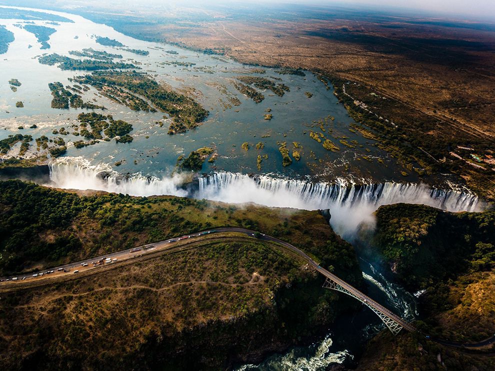 10 Go Over Big. Photograph by J. Philip Nix. Victoria Falls on the Zambezi River in South Africa.
