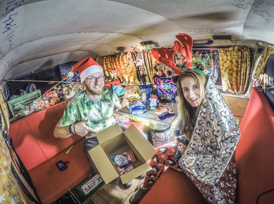18 And celebrated Christmas in our van