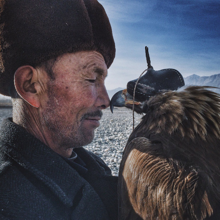 1 Photographers of the Year iPhone Photography Awards. 
Grand Prize Winner, Man and the Eagle. Siyuan Niu