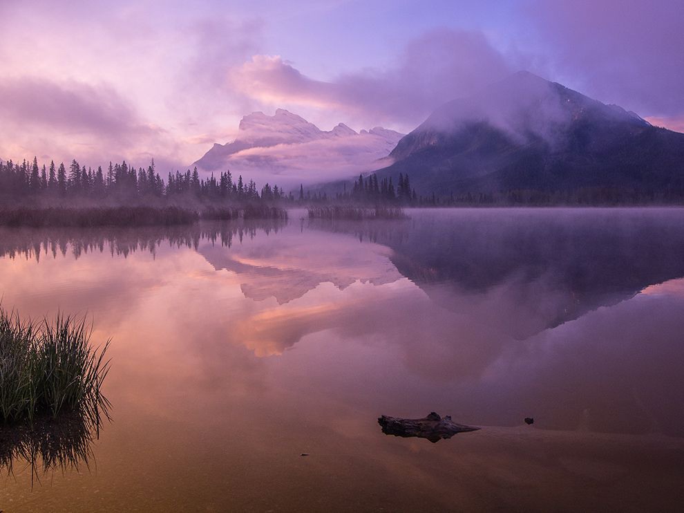 4 Vermilion Lakes Sunrise. Photograph by Vitali Hantsevich.
