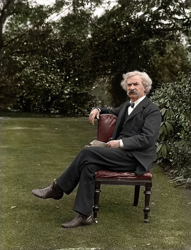 12 Mark Twain in the Garden, 1900. Photograph by zuzahin.