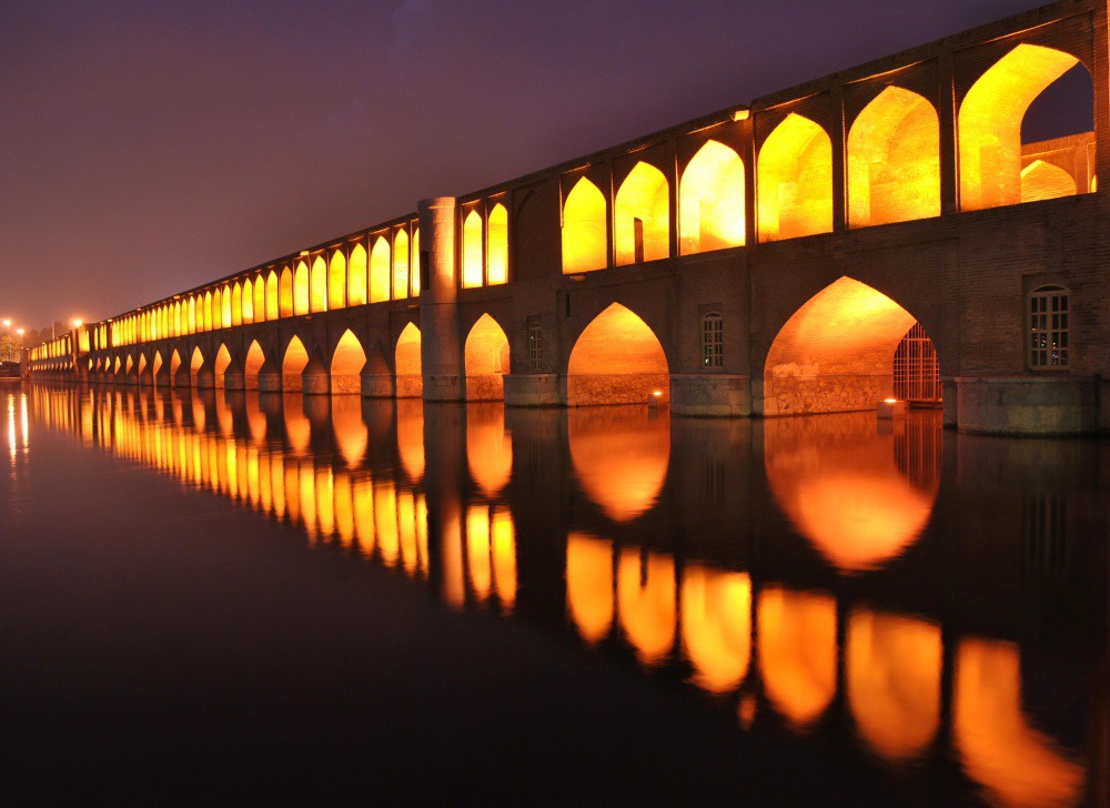 6 Bridge Siosepol Iran. Photograph by wikimedia