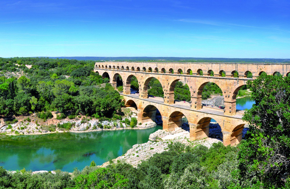 7 Aqueduct Pont du Gard, France. Photograph by pontdugard
