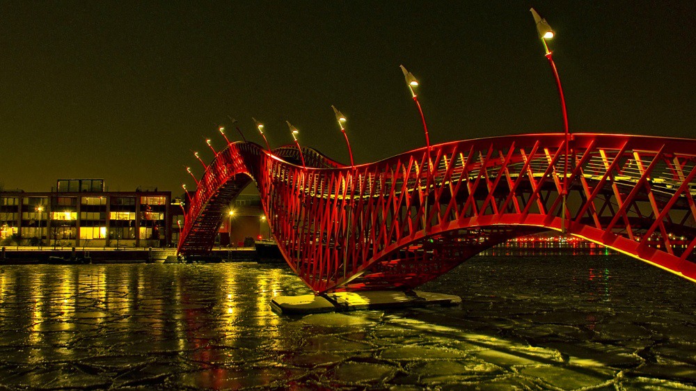 10 Python Bridge, Amsterdam. Photograph by bridgesall